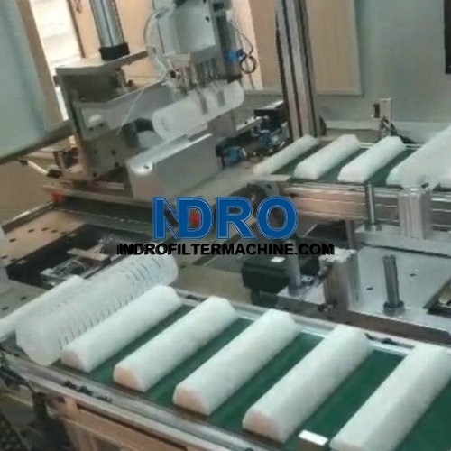 Sistema de soldagem de tampa de cartucho de filtro automático