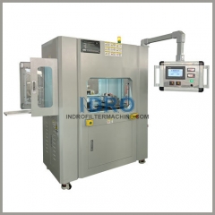 Linha de máquinas para fabricação de cartuchos filtrantes enrolados/enrolados/enrolados com mídia multicamadas