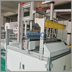 Linha de máquinas para fabricação de cartuchos filtrantes enrolados/enrolados/enrolados com mídia multicamadas