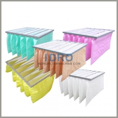 Linha de máquinas para fabricação de filtros de ar com múltiplos bolsos