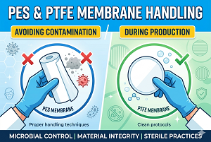 Manuseio de membranas de PES e PTFE: como evitar a contaminação durante a produção. Introdução